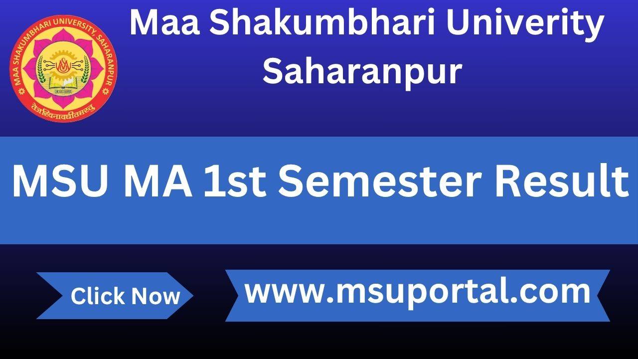 MSU MA 1st Semester Result